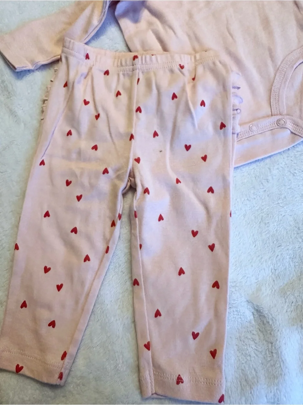 Carter's Pink and Red Heart Matching Set